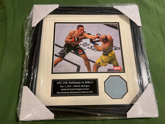UFC 218 Max Holloway vs. Aldo 2 | Framed Image Printed on Event Used Canvas