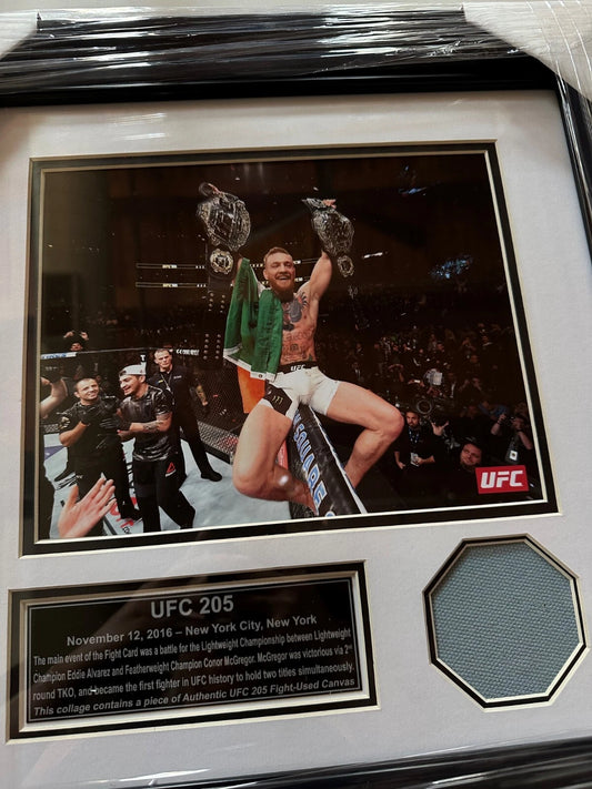 UFC 205 Fight Used Octagon Framed Collage | McGregor