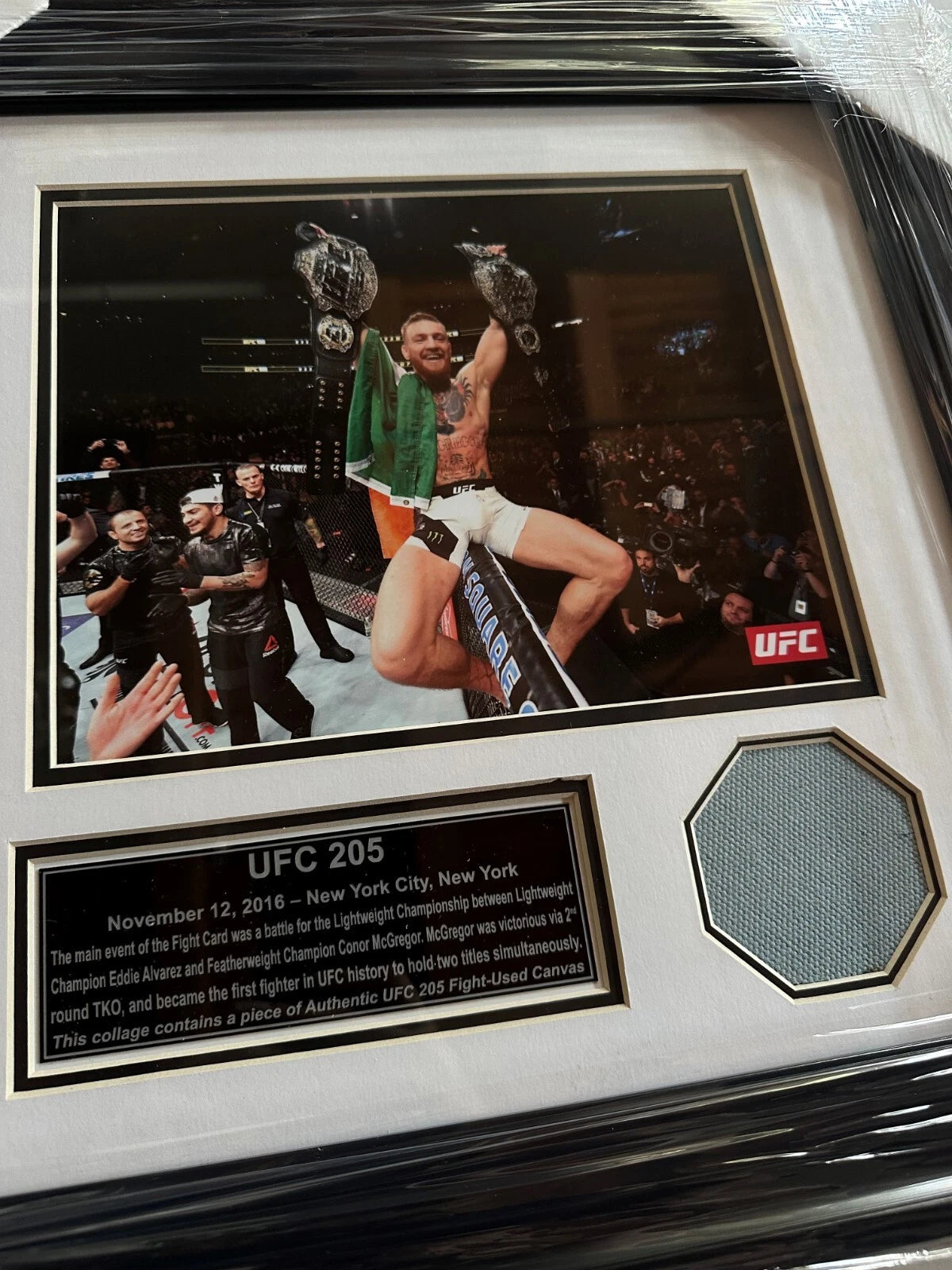 UFC 205 Fight Used Octagon Framed Collage | McGregor