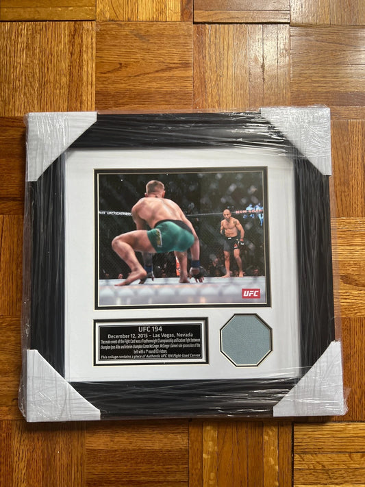 UFC 194 Fight Used Octagon Framed Canvas | Conor McGregor vs. Jose Aldo