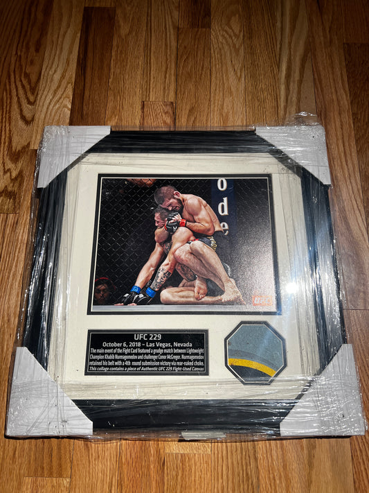 UFC 229 Fight Used Octagon Framed Collage | McGregor Khabib Nurmagomedov