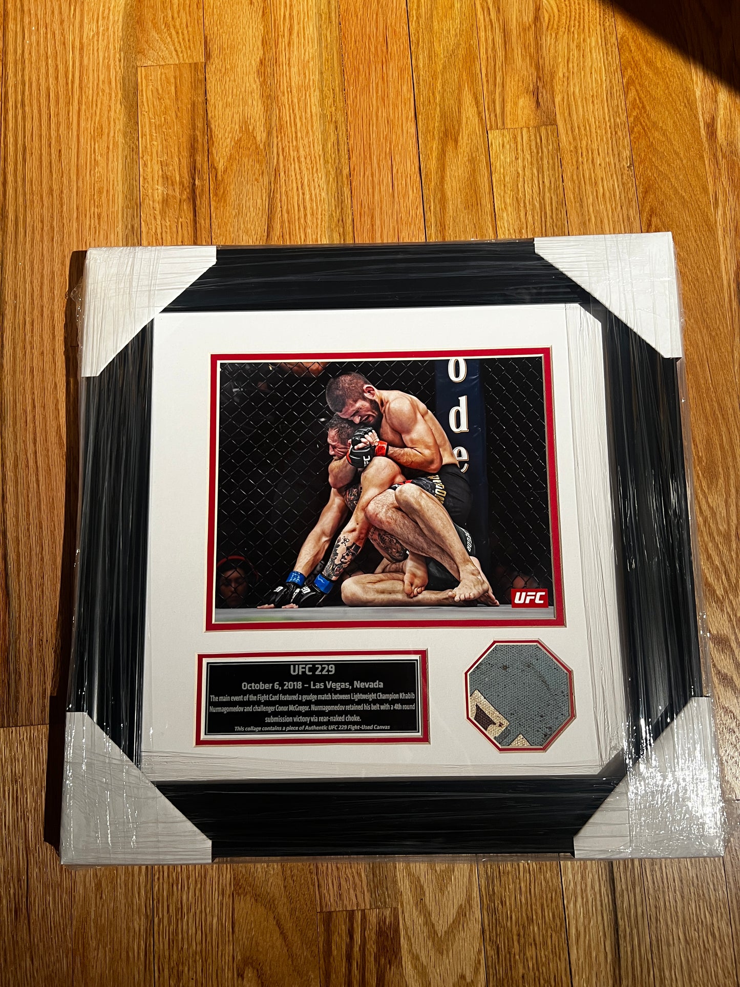 UFC 229 Fight Used Octagon Framed Collage | McGregor Khabib Nurmagomedov
