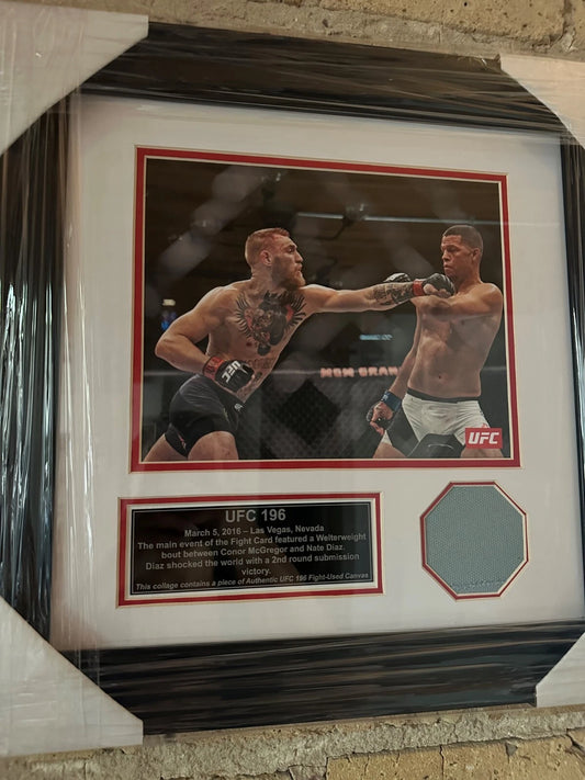 UFC 196 Fight Used Octagon Framed Collage | McGregor vs. Diaz