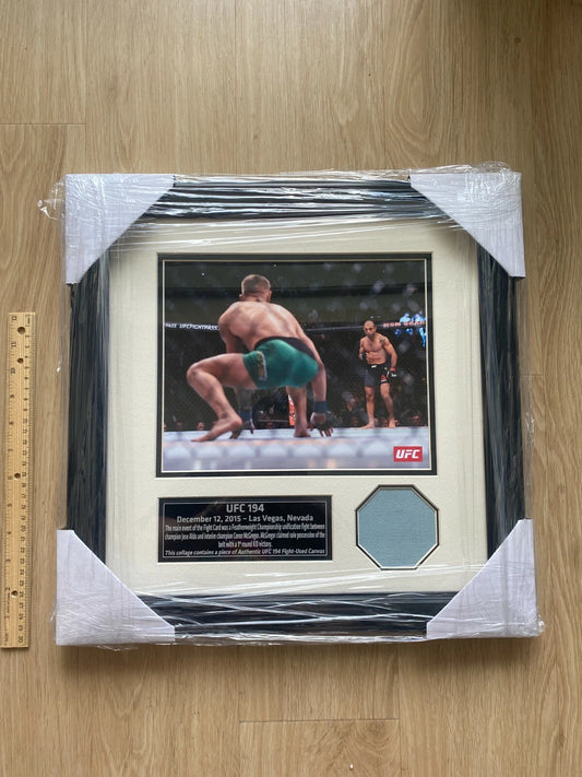 UFC 194 Fight Used Octagon Framed Canvas | Conor McGregor vs. Jose Aldo