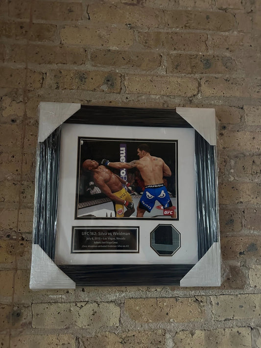 UFC 162 Fight Used Octagon Framed Collage | Silva vs. Weidman