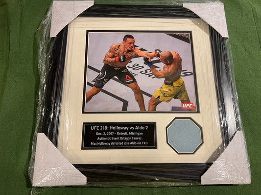 UFC 218 Max Holloway vs. Aldo 2 | Framed Image Printed on Event Used Canvas