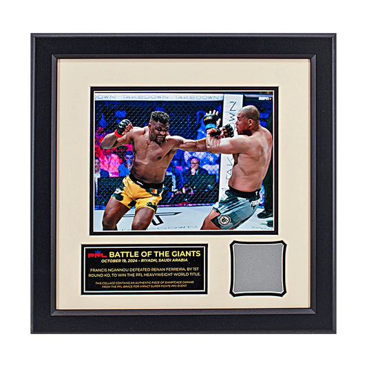 PFL Fight Used Octagon Framed Collage | Ngannou vs. Ferreira