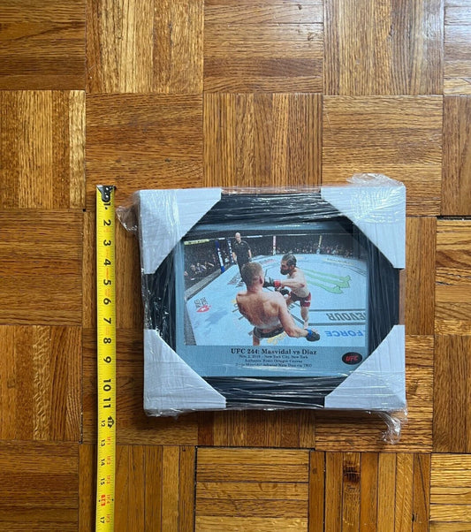 UFC 244: Jorge Masvidal vs. Nate Diaz Image Printed onto Fight Used Canvas