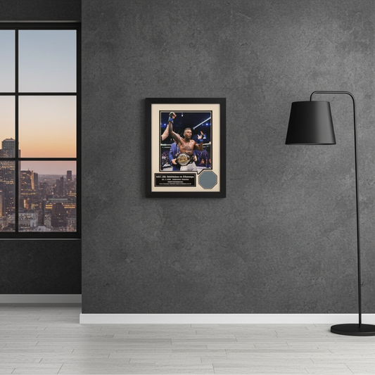UFC 243 Fight Used Octagon Framed Collage | Adesanya vs. Whittaker